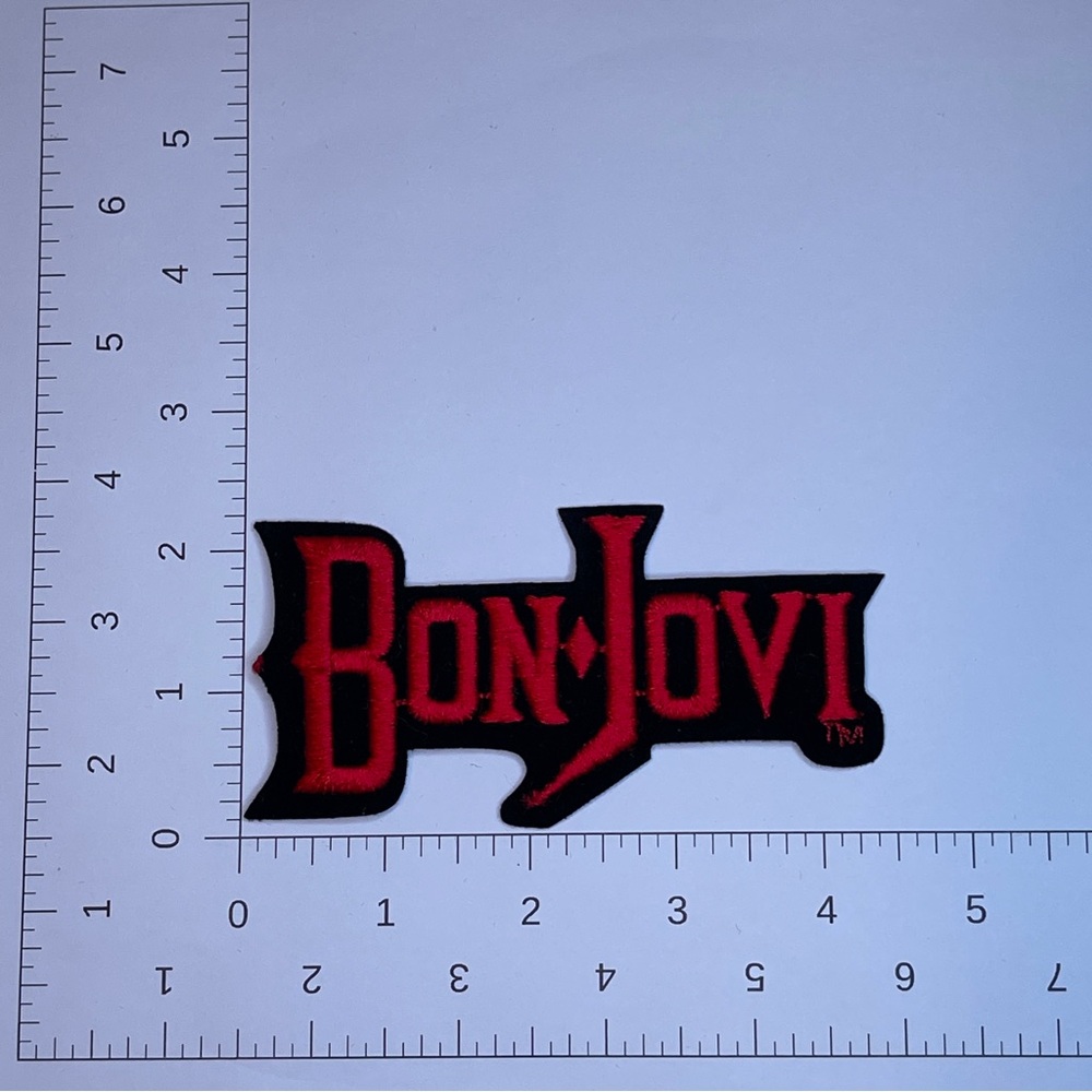 Red and Black Bon Jovi Patch